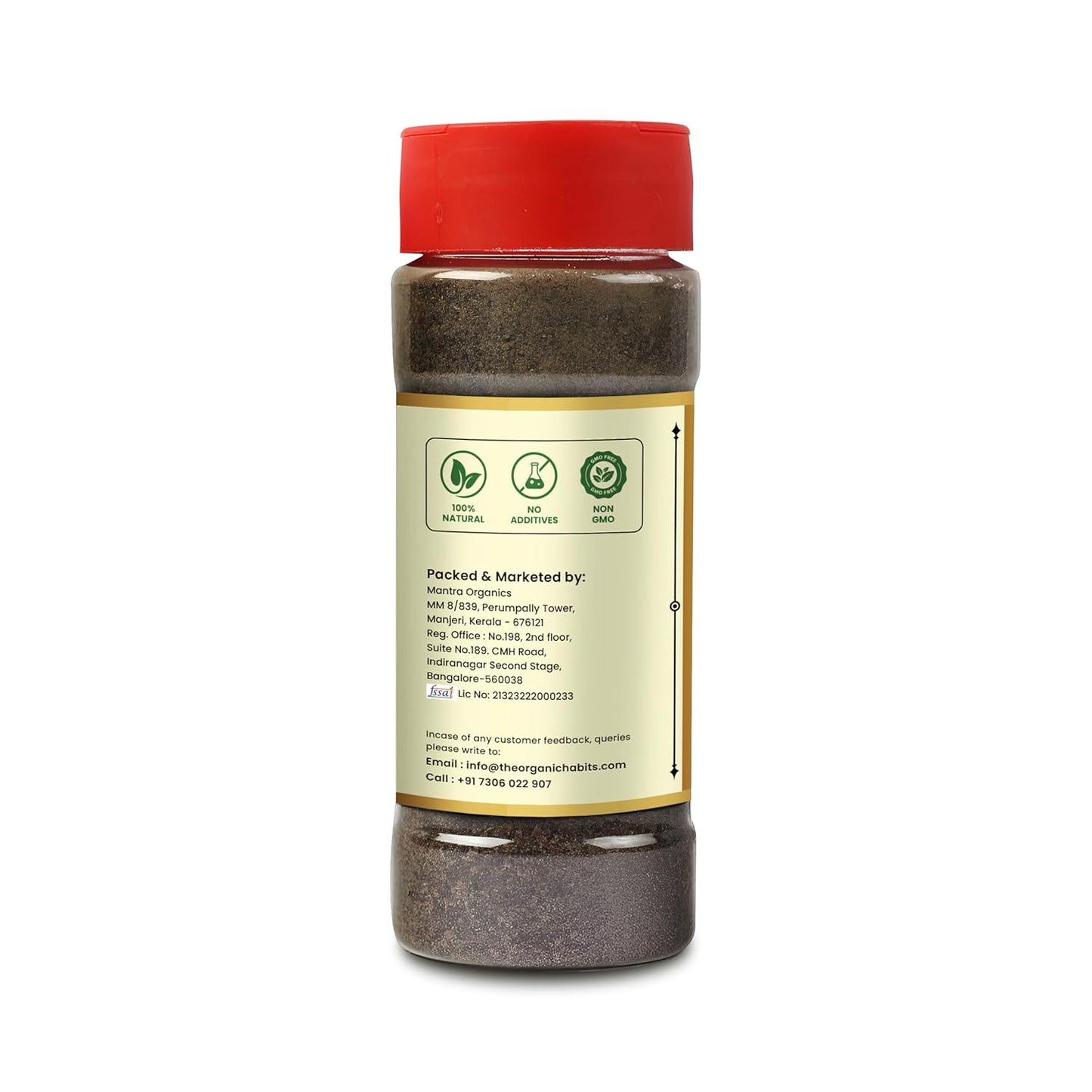 Organic Habits Black Pepper Powder | Kali Mirch Powder | Premium Steam-Sterilized Ground Black Pepper Powder | 100g