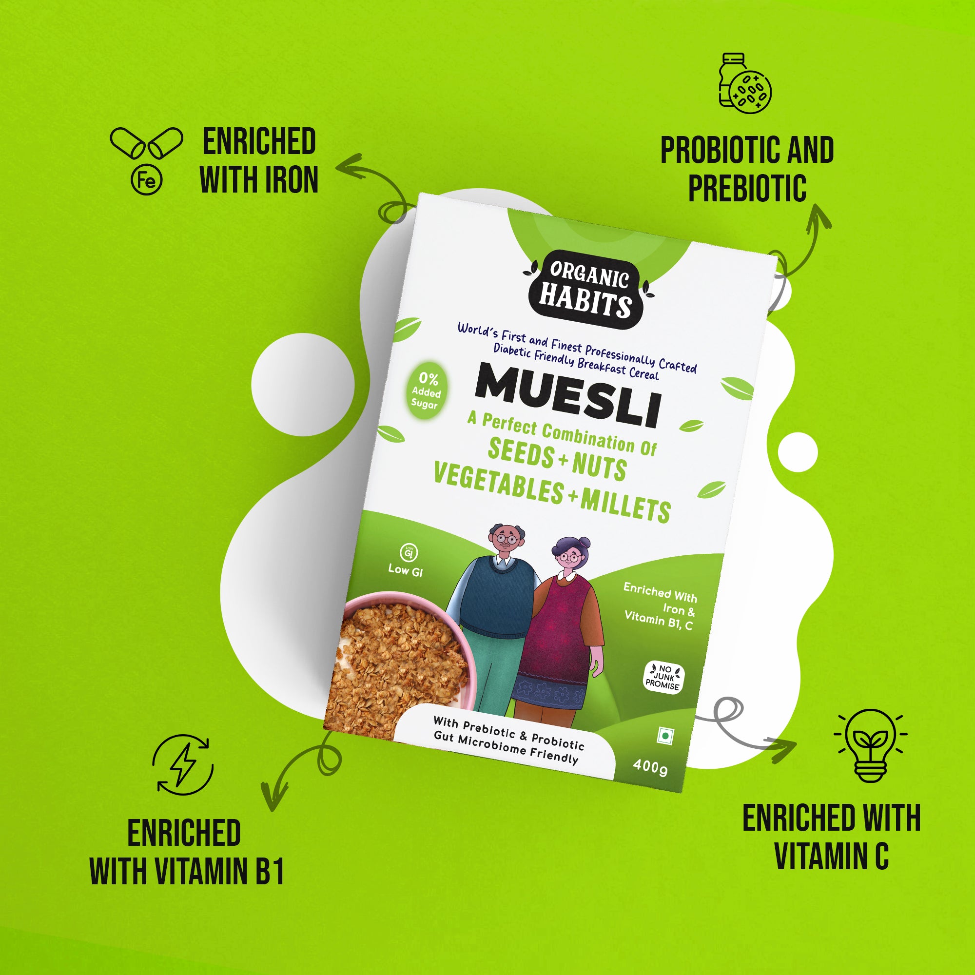 Diabetic Friendly Break-fast Cereal, 400g