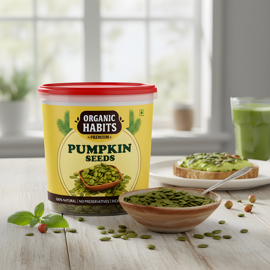 Organic Habits Premium Pumpkin Seeds 300g | 100% Natural Raw Unsalted Seeds | High Protein & Fiber Rich Superfood | Clean Organic Habits Premium Pumpkin Seeds 300g | 100% Natural Raw Unsalted Seeds | High Protein & Fiber Rich Superfood