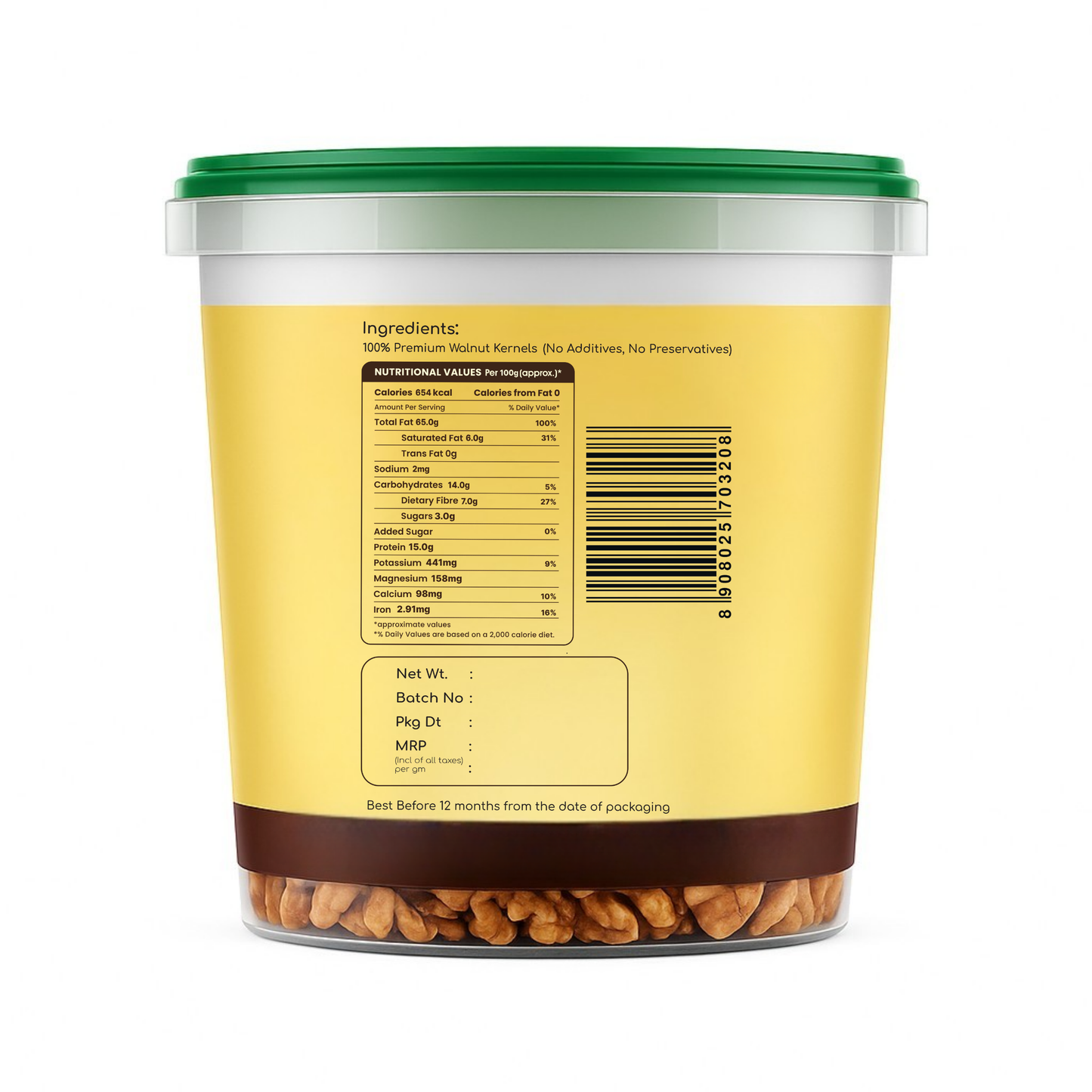 Organic Habits Walnuts| Premium Handpicked Walnut Kernels | 100% Natural, Fresh & Crunchy Dry Fruits | Rich in Omega-3, Protein & Antioxidants | Healthy Snacks & Baking Nuts