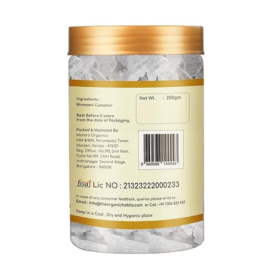 Organic Habits 100% Pure Plant-Based Bhimseni Camphor Kapoor 250g