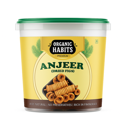 Organic Habits Premium Anjeer (Dried Figs)| 100% Natural & Preservative-Free | Rich in Fiber, Calcium, Iron & Potassium | Healthy Snacks, Superfood, Natural Sweetener & Energy Booster
