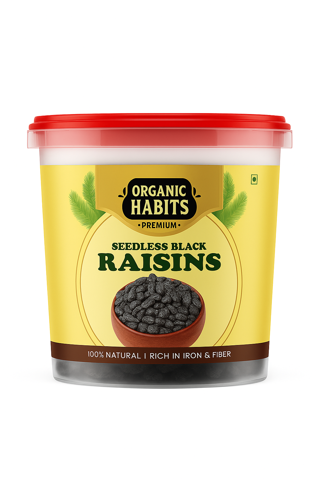 Organic Habits Premium Seedless Black Raisins 300g | 100% Natural, Iron & Fiber-Rich Dry Fruit | Sun-Dried, No Added Sugar or Preservatives | Healthy Snack & Baking Ingredient