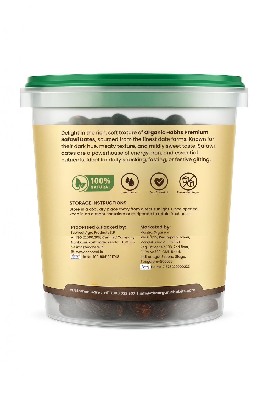 Organic Habits Royal Arabian Safawi Dates, Premium Saudi Dates, No Preservatives