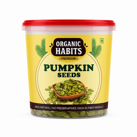 Organic Habits Premium Pumpkin Seeds 300g | 100% Natural Raw Unsalted Seeds | High Protein & Fiber Rich Superfood | Clean Organic Habits Premium Pumpkin Seeds 300g | 100% Natural Raw Unsalted Seeds | High Protein & Fiber Rich Superfood