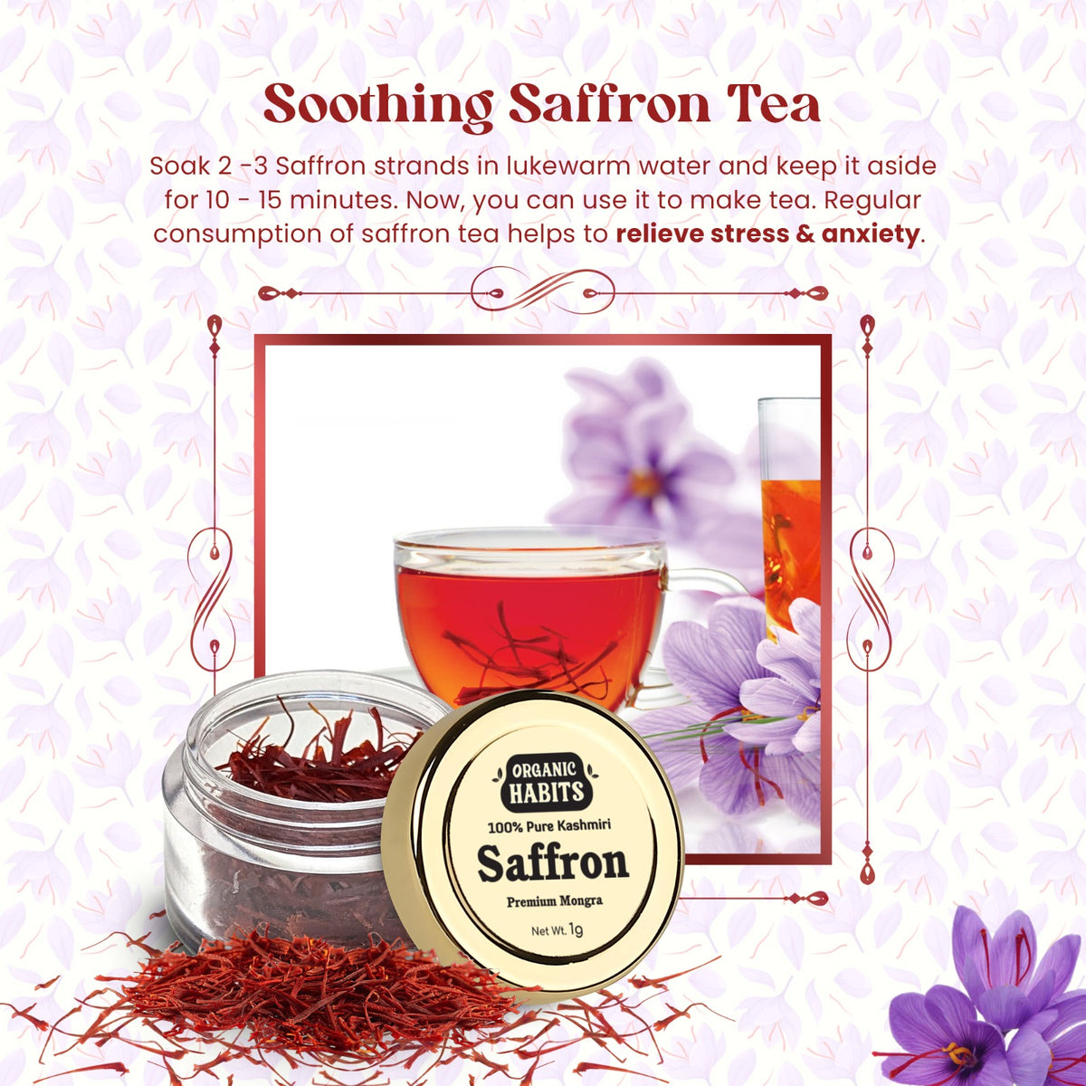 Saffron Kashmir 7 Gram Organic Natural Finest Premium Quality EXP.2027 FRESH Saffron Kashmir 7 Gram Organic Natural Finest Premium Quality EXP.2027 FRESH