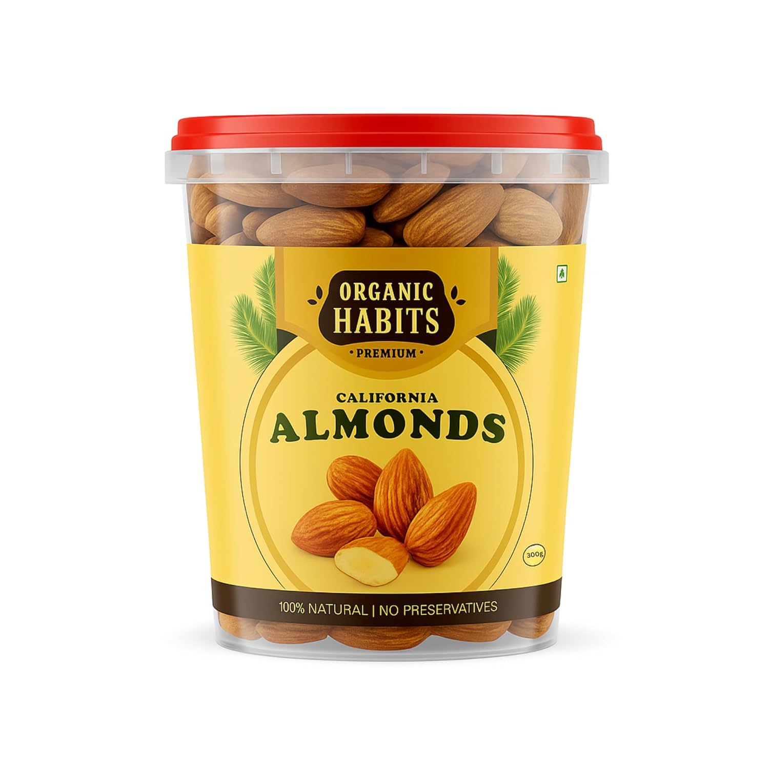 Organic Habits Premium Almonds | California Natural Whole Almonds | 100% Natural No Preservatives | Healthy Protein Rich Dry Fruits for Snacking, Baking & Daily Nutrition
