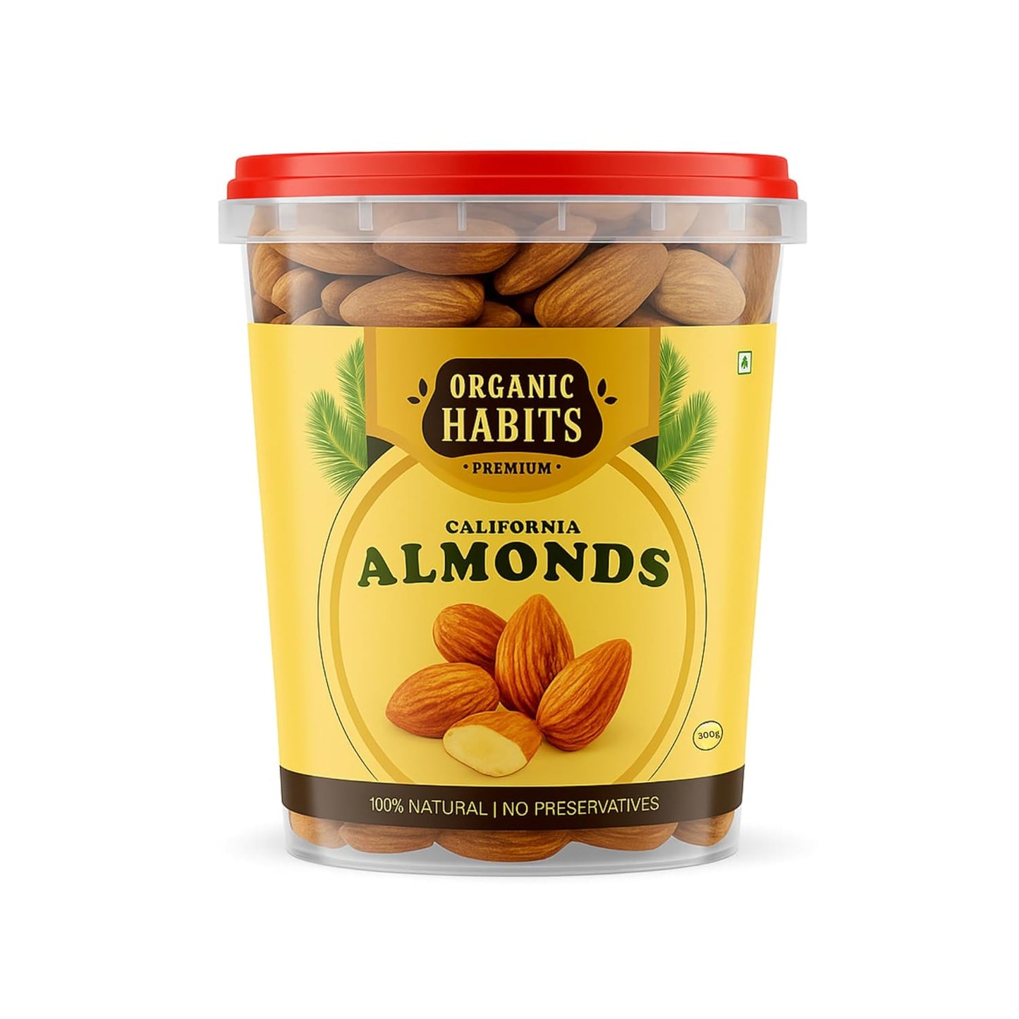 Organic Habits Premium Almonds | California Natural Whole Almonds | 100% Natural No Preservatives | Healthy Protein Rich Dry Fruits for Snacking, Baking & Daily Nutrition
