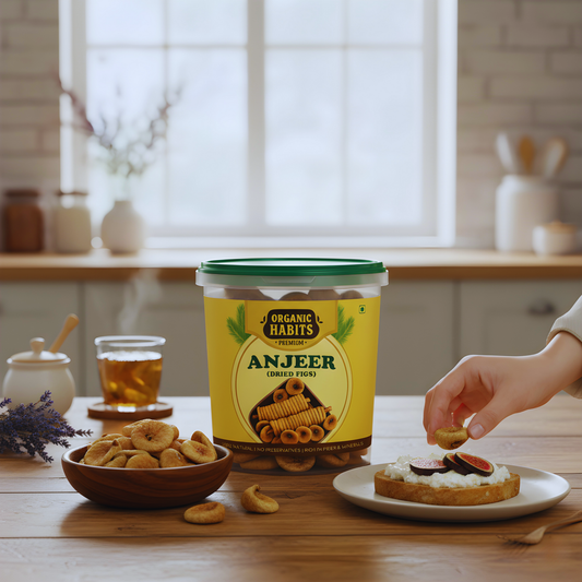 Organic Habits Premium Anjeer (Dried Figs)| 100% Natural & Preservative-Free | Rich in Fiber, Calcium, Iron & Potassium | Healthy Snacks, Superfood, Natural Sweetener & Energy Booster