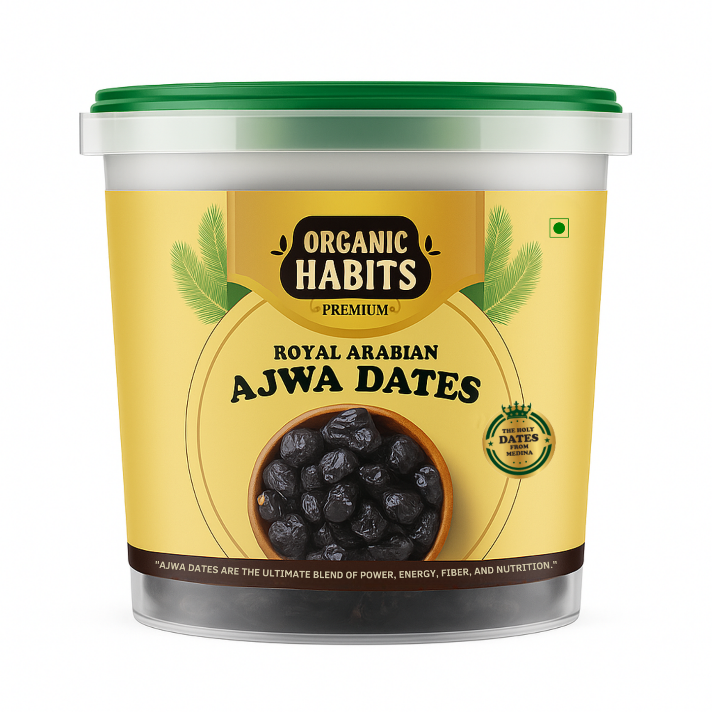 Organic Habits Premium Ajwa Dates| 100% Natural Dry Fruit | Soft & Delightful, Fiber & Mineral-Rich | No Added Sugar, Preservative-Free | Ideal for Snacking, Fasting & Healthy Recipes